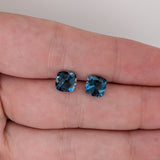 Square Cushion Cut London Blue Topaz Loose Gemstone