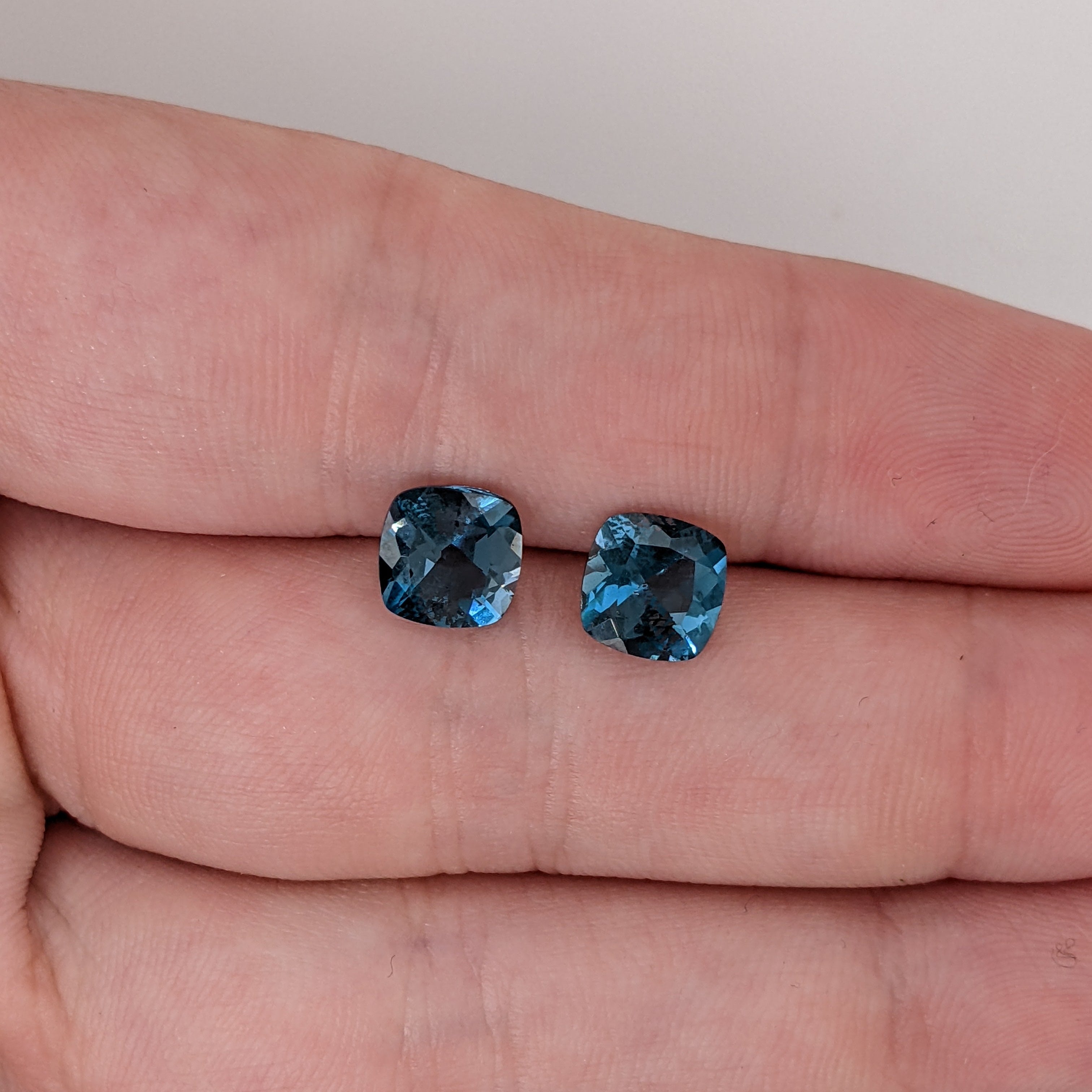 Square Cushion Cut London Blue Topaz Loose Gemstone