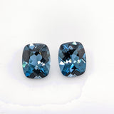 Natural Elongated Cushion Cut London Blue Topaz – Calibrated Loose Faceted Gemstone for Jewelry Making