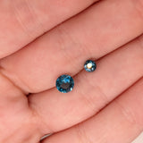 Natural Round Brilliant Cut London Blue Topaz – Calibrated Loose Faceted Gemstone for Jewelry Making