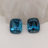 Natural Elongated Cushion Cut London Blue Topaz – Calibrated Loose Faceted Gemstone for Jewelry Making