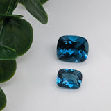 Natural Elongated Cushion Cut London Blue Topaz – Calibrated Loose Faceted Gemstone for Jewelry Making