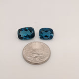 Natural Elongated Cushion Cut London Blue Topaz – Calibrated Loose Faceted Gemstone for Jewelry Making