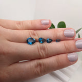 Natural Pear Cut London Blue Topaz – Calibrated Loose Faceted Gemstone for Jewelry Making