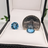 Natural Round Brilliant Cut London Blue Topaz – Calibrated Loose Faceted Gemstone for Jewelry Making
