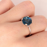 Natural Round Brilliant Cut London Blue Topaz – Calibrated Loose Faceted Gemstone for Jewelry Making