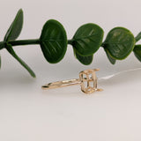 Minimalist Ring Setting in Solid 14k White, Yellow or Rose Gold | Cushion