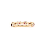 Ruby Band with Baguette Lab Diamond Accents