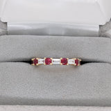 Ruby Band with Baguette Lab Diamond Accents