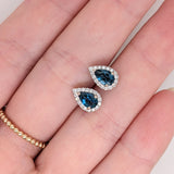 Natural Pear Cut London Blue Topaz – Calibrated Loose Faceted Gemstone for Jewelry Making