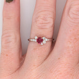 Asymmetrical Design Solid 14K Gold Floral Natural Diamond Ring Setting, Custom Jewelry | Round Shape 4mm