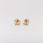 Earring Semi Mount w Earth Mined Diamonds in Solid 14K Gold | Marquise 4x2mm