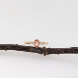 Minimalist Ring Setting W Earth Mined Diamond Accents in 14K Solid Gold | Customizable