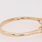 Ring Semi Mount w Natural Diamonds in 14K Solid Gold Round 6mm