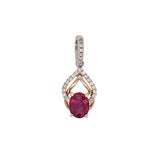 Beautiful Ruby Pendant w Diamond Bail