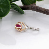 Beautiful Ruby Pendant w Diamond Bail
