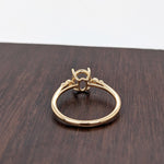 Ring Semi Mount w Milgrain Detail & Natural Diamonds in Solid 14K Gold Oval 8x6