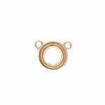 Minimalist Bezel Pendant Setting, Finding, Mount in Solid 14K Gold