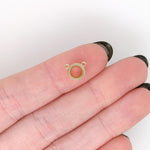 Minimalist Bezel Pendant Setting, Finding, Mount in Solid 14K Gold