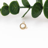 Minimalist Bezel Pendant Setting, Finding, Mount in Solid 14K Gold