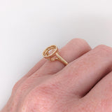 Classic Bezel Set Solitaire Ring Mount in Solid 14K Gold Round 9mm