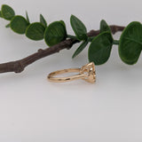 Classic Bezel Set Solitaire Ring Mount in Solid 14K Gold Round 9mm