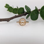 Classic Bezel Set Solitaire Ring Mount in Solid 14K Gold Round 9mm