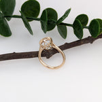 Classic Bezel Set Solitaire Ring Mount in Solid 14K Gold Round 9mm