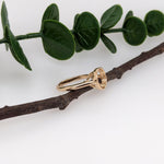 Classic Bezel Set Solitaire Ring Mount in Solid 14K Gold Round 9mm