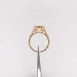 Classic Bezel Set Solitaire Ring Mount in Solid 14K Gold Round 9mm