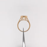 Classic Bezel Set Solitaire Ring Mount in Solid 14K Gold Round 9mm