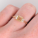 Ring Semi Mount w Earth Mined Diamonds in Solid 14K Gold EM 5.5x4mm