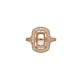 Gorgeous Ring Semi Mount w Natural Diamonds and Milgrain Details