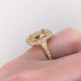 Gorgeous Ring Semi Mount w Natural Diamonds and Milgrain Details