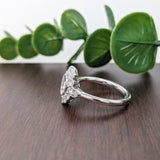 Gorgeous Ring Semi Mount w Natural Diamonds in Solid 14k Gold || Round 6mm  || Engagement Ring || Customizable