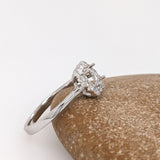 Oval Ring Semi Mount in Solid 14k Gold with Natural Diamond Accents | Oval 5x4.5mm | Customizable