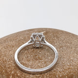 Oval Ring Semi Mount in Solid 14k Gold with Natural Diamond Accents | Oval 5x4.5mm | Customizable