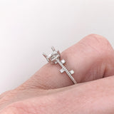 Round Cut Semi-Mount Engagement Ring with Diamond Accents – 5.5mm