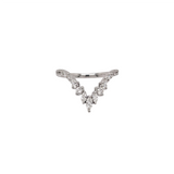 Stackable V Shape Diamond Band