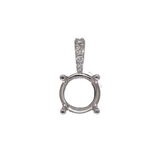 Cute Pendant Semi Mount w Diamond Accented Bail