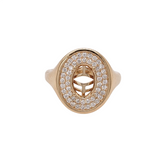 Statement Ring Semi Mount w Earth Mined Diamonds