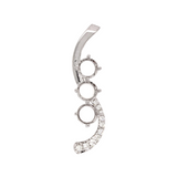Past Present Future Pendant Semi Mount w Natural Diamond Accents