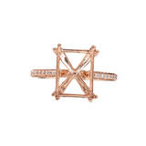 Ring Semi Mount w Earth Mined Diamonds