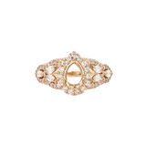 Statement Ring Semi Mount w Diamond Accents