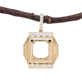 Statement Pendant Semi Mount w Earth Mined Diamonds