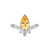 1.4ct Yellow Sapphire Ring w Diamond Accents