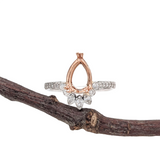 Ring Semi Mount with Diamond Accents