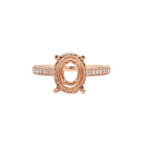 Statement Ring Semi Mount w Diamond Accents