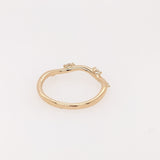Dainty Diamond Band in Solid 14K Yellow Gold | Stackable Band | Fine Jewelry