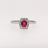 Oval Ring Semi Mount in Solid 14k Gold with Natural Diamond Accents | Oval 5x4.5mm | Customizable